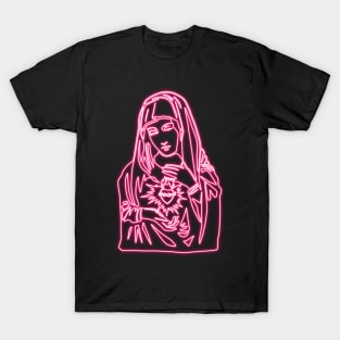 Pink Neon - Immaculate Heart of Mary T-Shirt